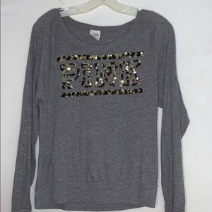 PINK grey long sleeve